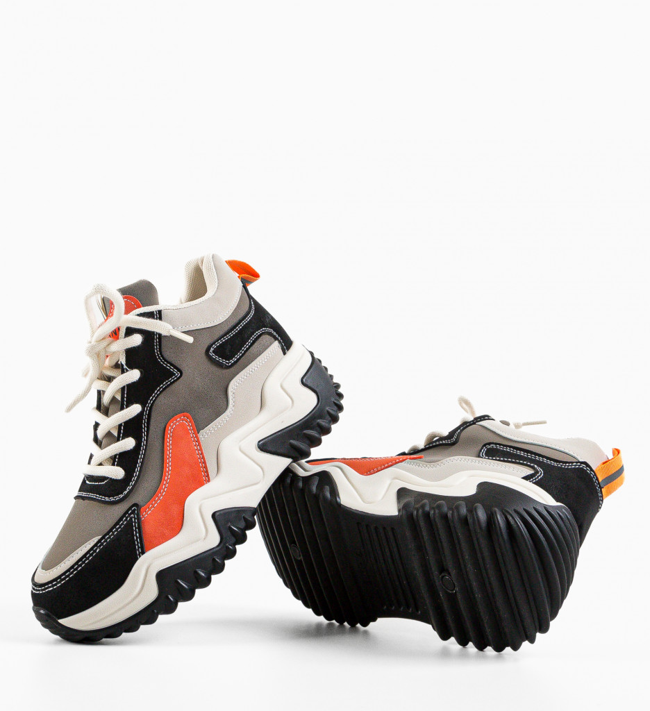 Sneakers Dama Orangyna Gri - Confort Sport - imagine 5