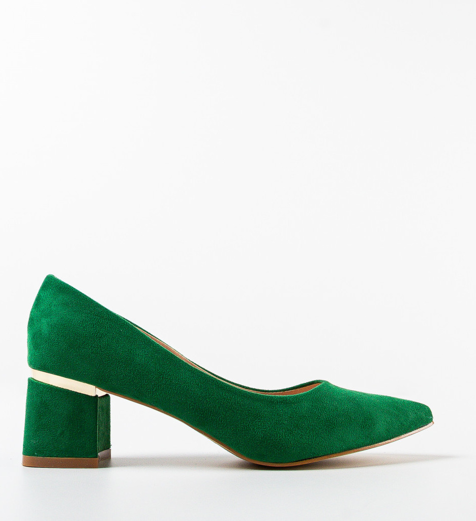 Pantofi Brandy Verzi cu Toc - Stil Unic - imagine 5