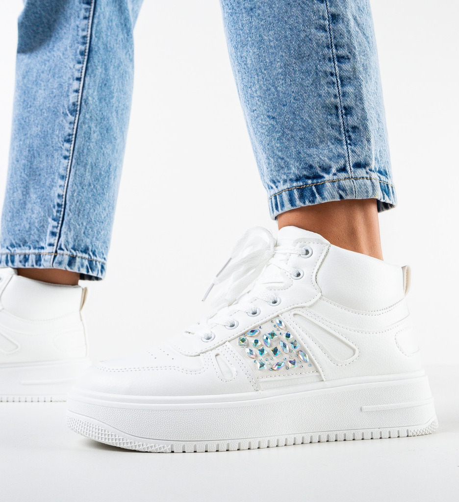 Sneakers Dama Jaria Albi - Confort și Stil