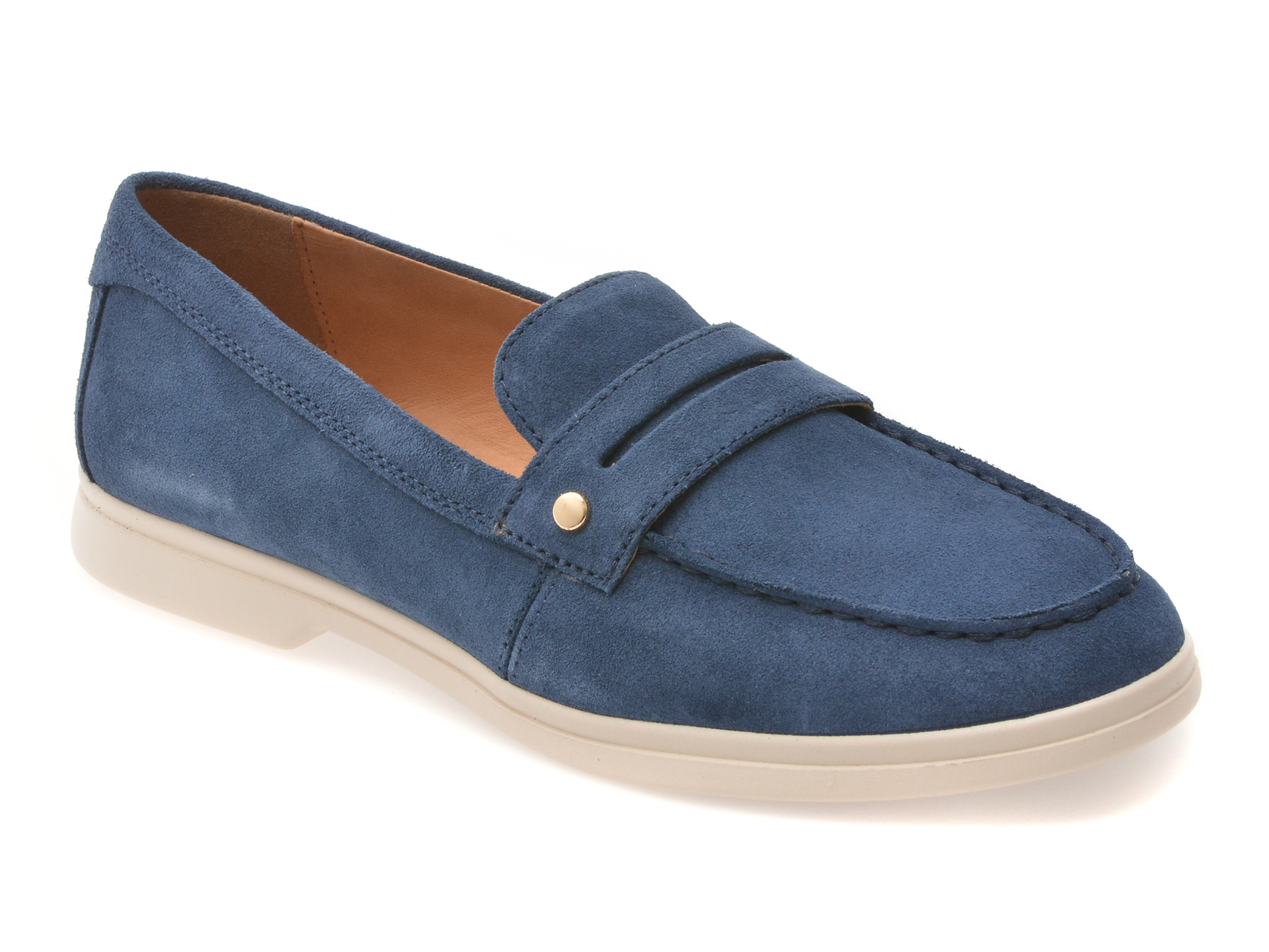 Mocasini Geox D650ZB Albaștri Piele Întoarsă