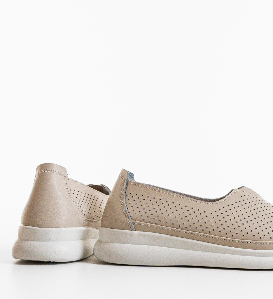 Pantofi Casual Dama Maur Bej - Confort Stil - imagine 5