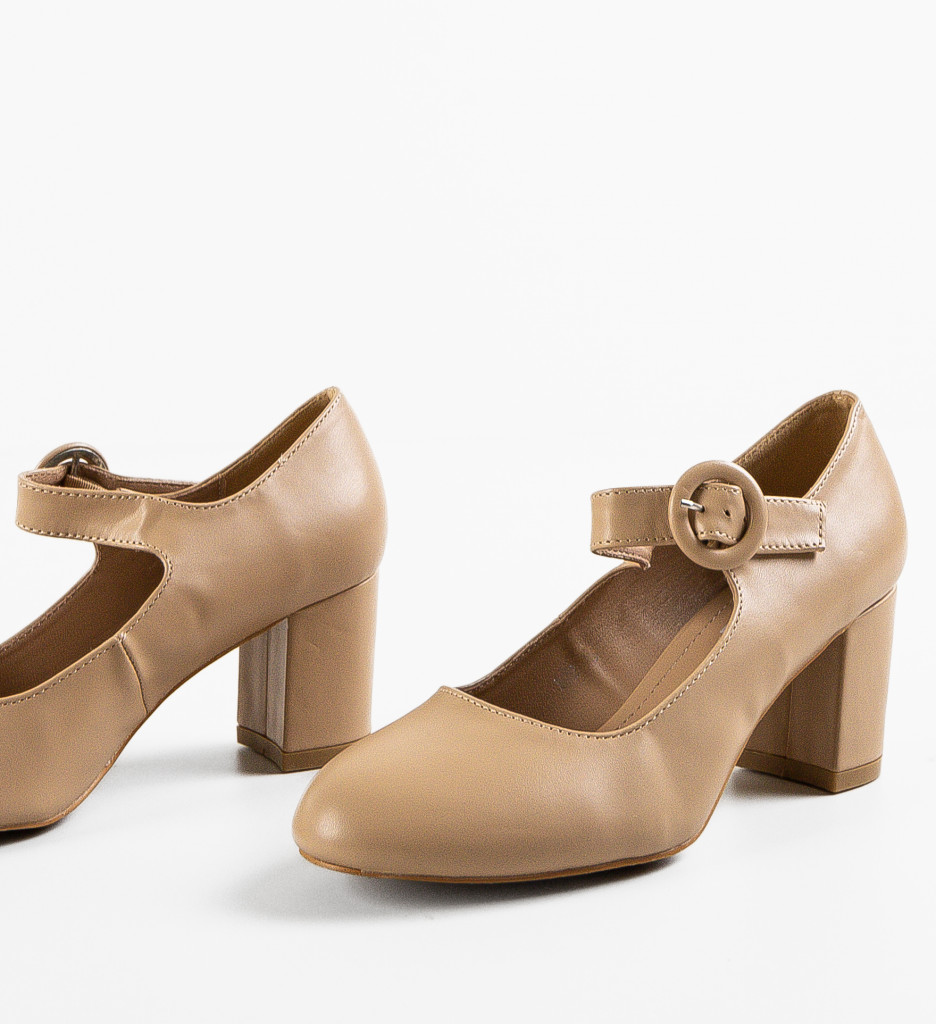 Pantofi Dama Bej cu Toc | Eleganță și Confort - imagine 6
