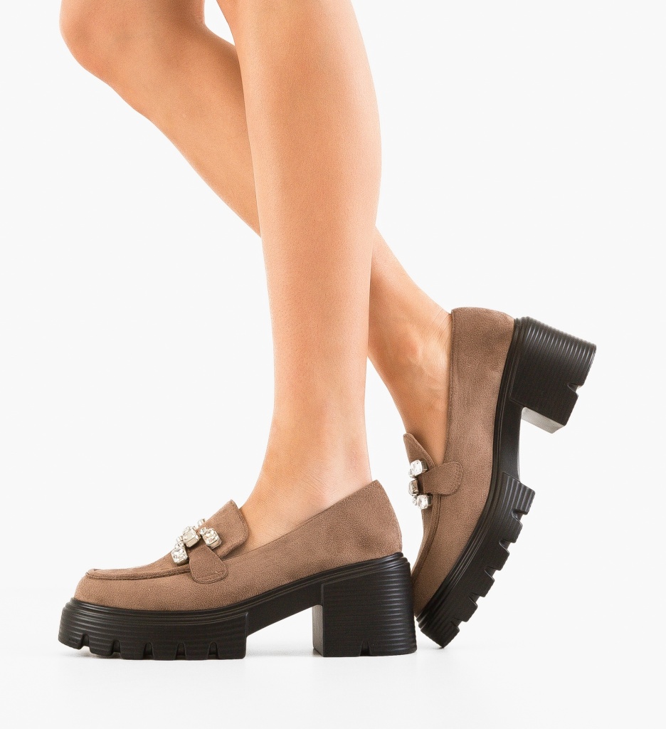 Pantofi Casual Dama Khursh Khaki | Confort si Stil - imagine 4
