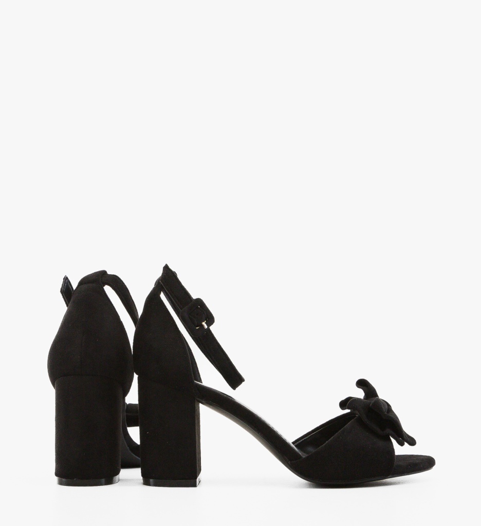 Sandale Dama Suave Negre cu Toc Elegante - imagine 2