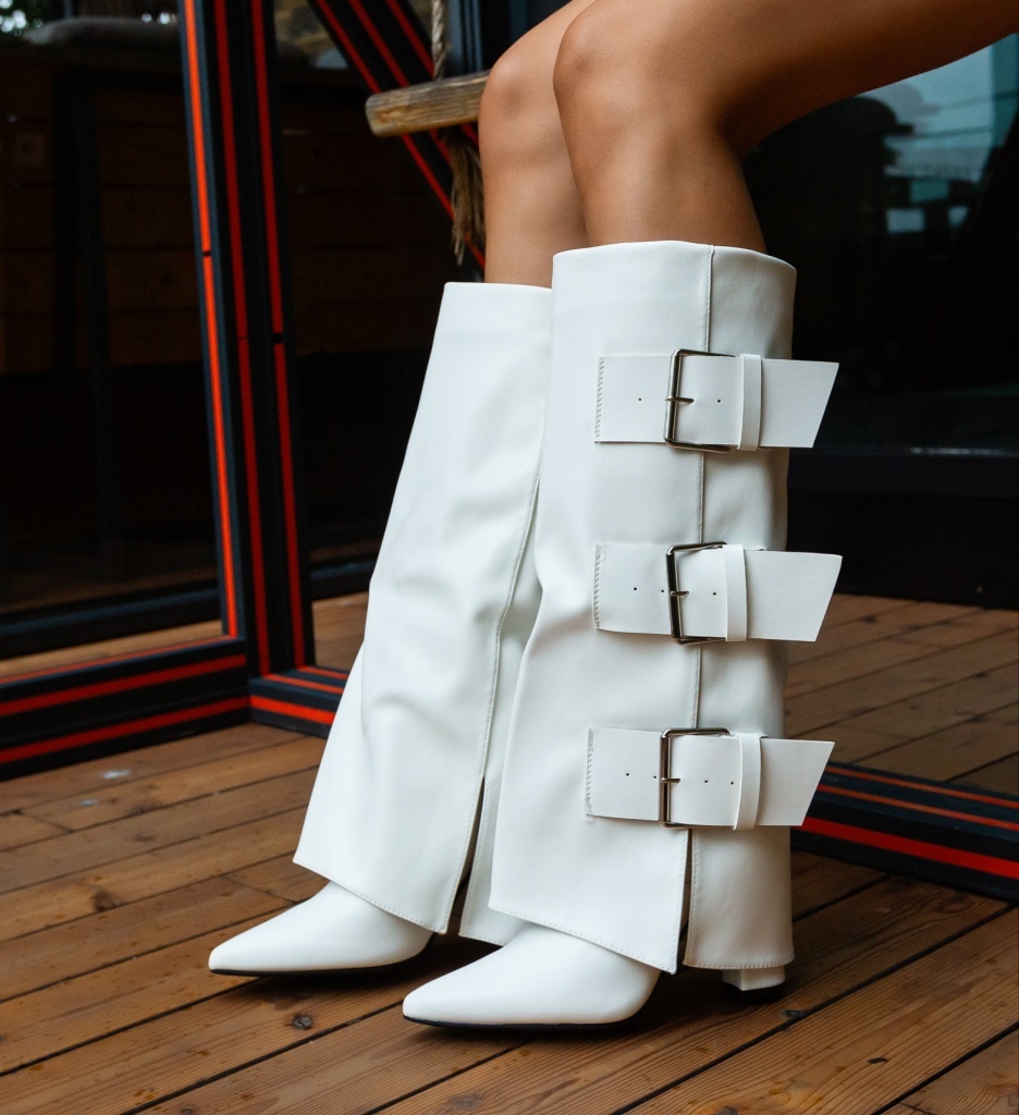 Cizme Dama Adolin Albe - Stil Modern - imagine 6