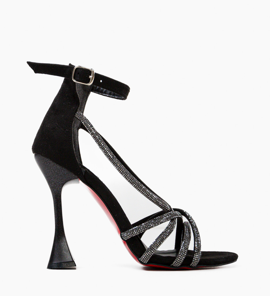 Sandale Kabaz Negre cu Toc Elegante - imagine 5