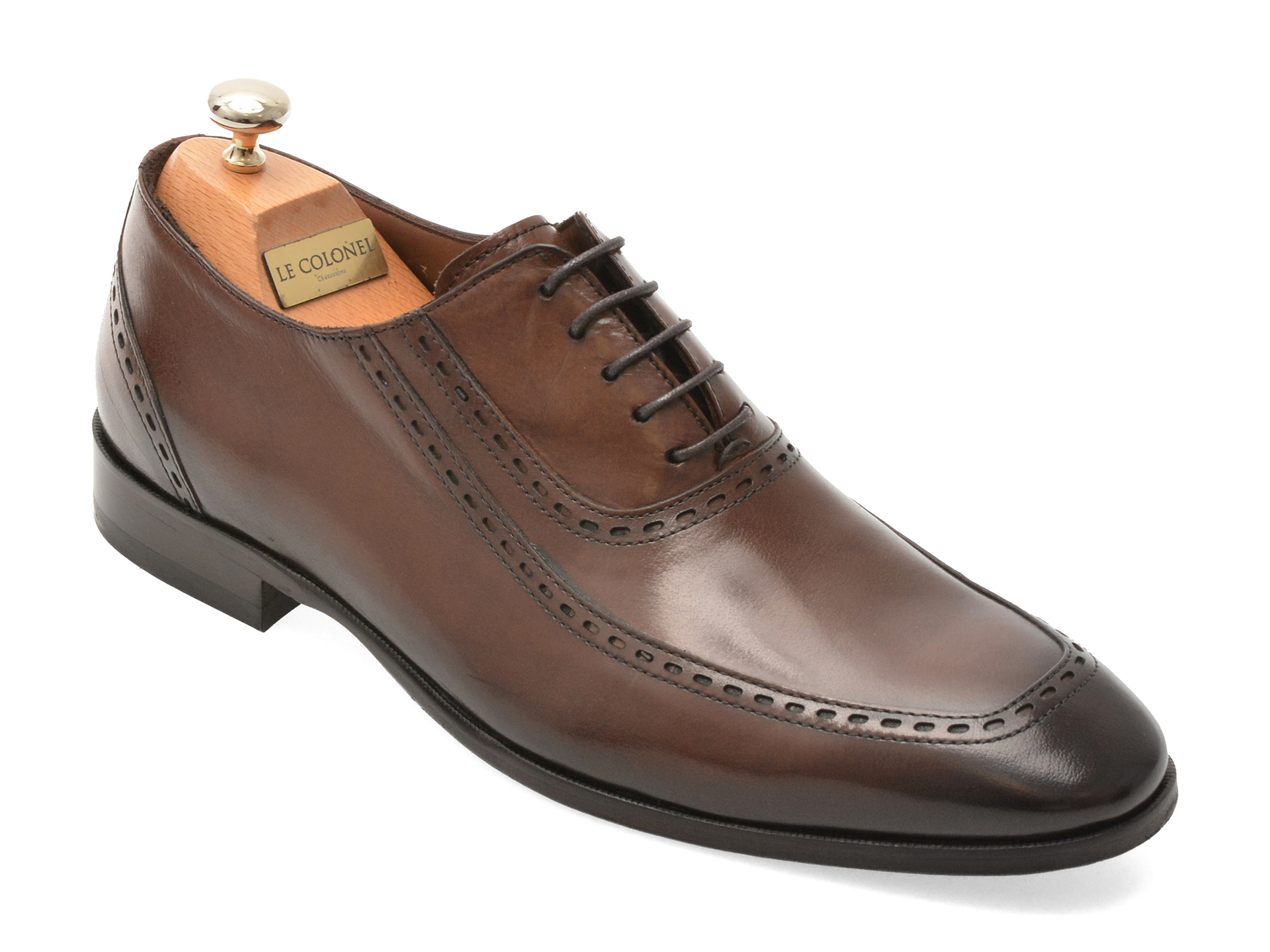 Le Colonel Pantofi Eleganti Maro Piele Naturala - imagine 2