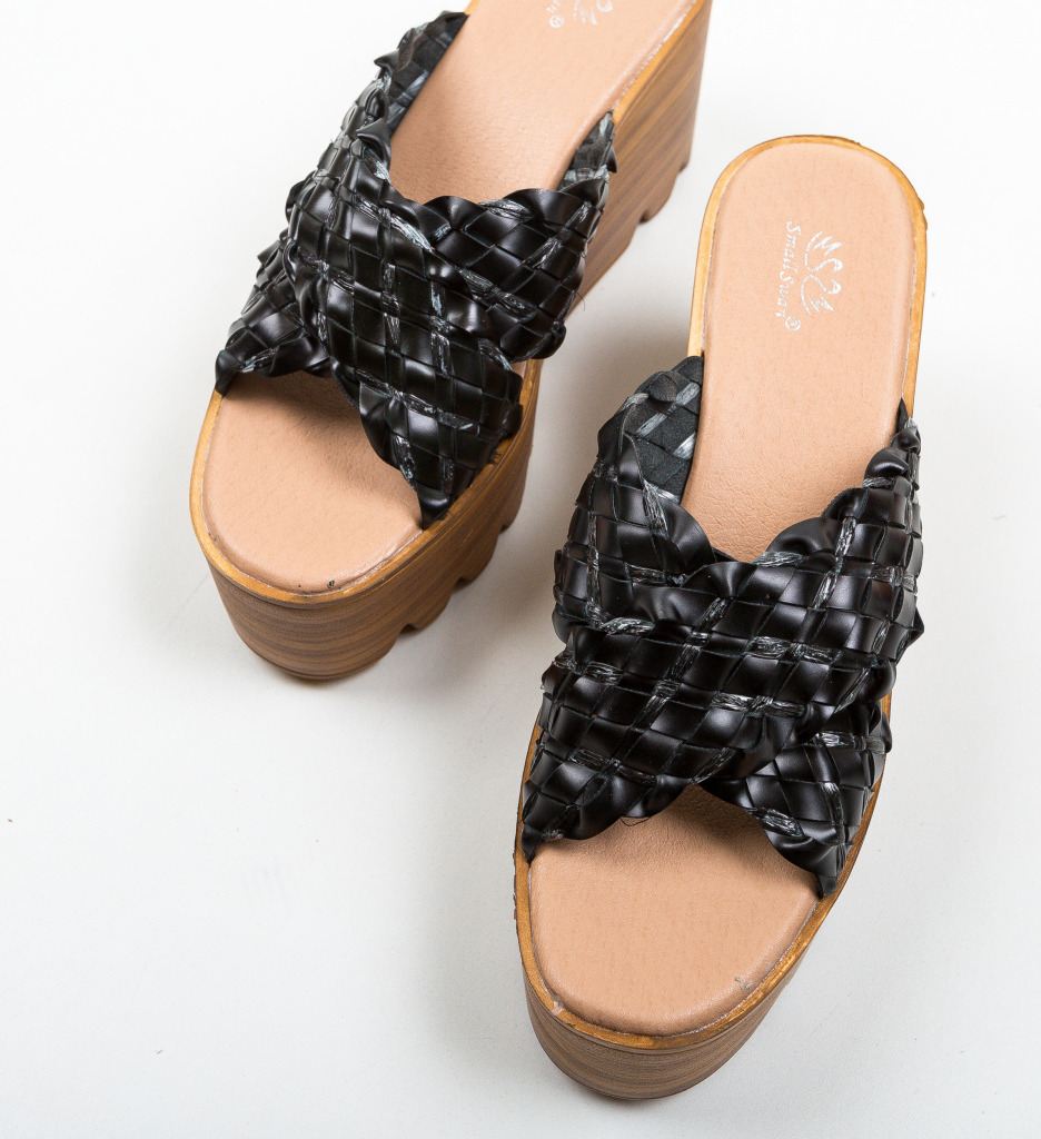 Sandale Platforme Ellie Negre - Stil si Confort - imagine 5