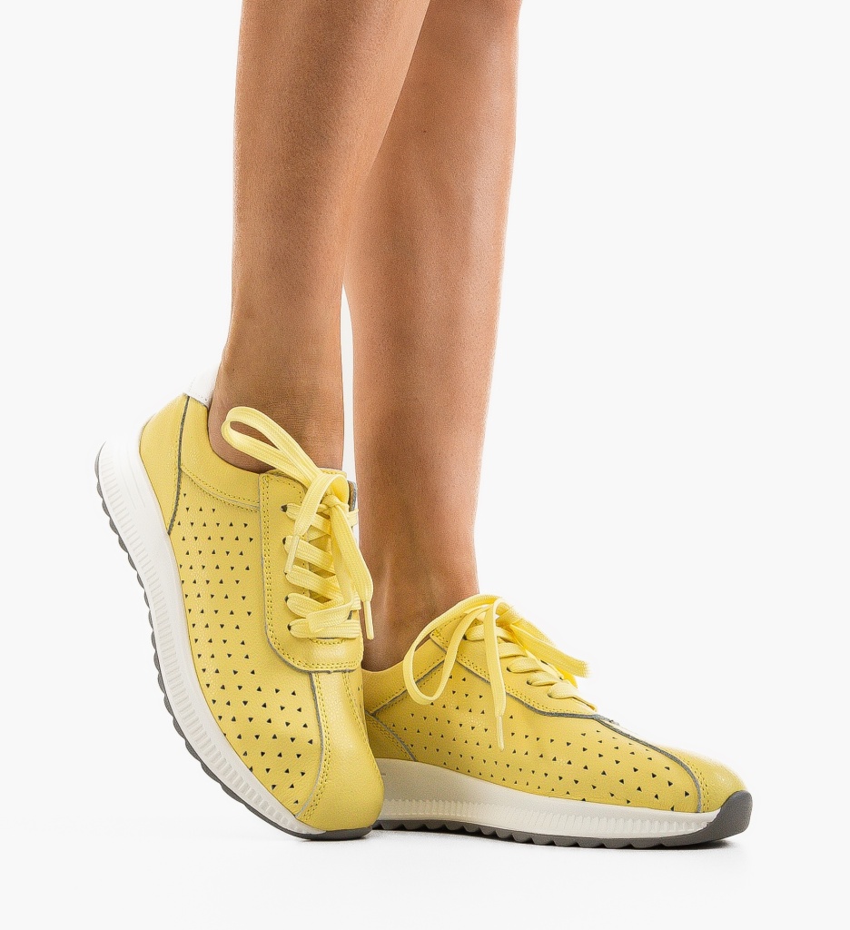 Pantofi Casual Kari Galbeni - Confort și Stil - imagine 2