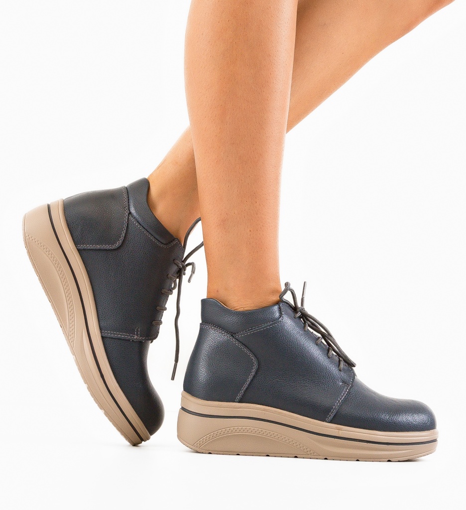 Pantofi Casual Palerma Gri - Confort & Stil - imagine 2