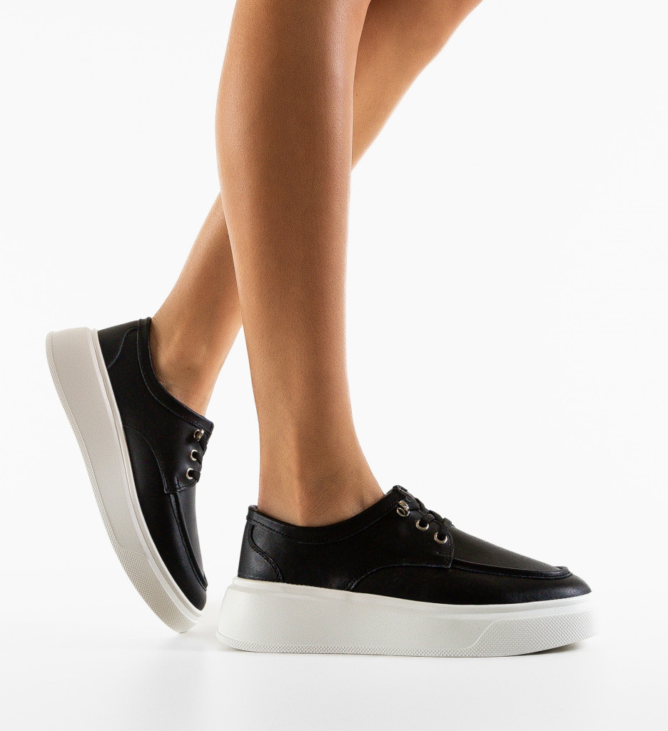 Pantofi Casual Naenia Negri - Confort și Stil - imagine 2