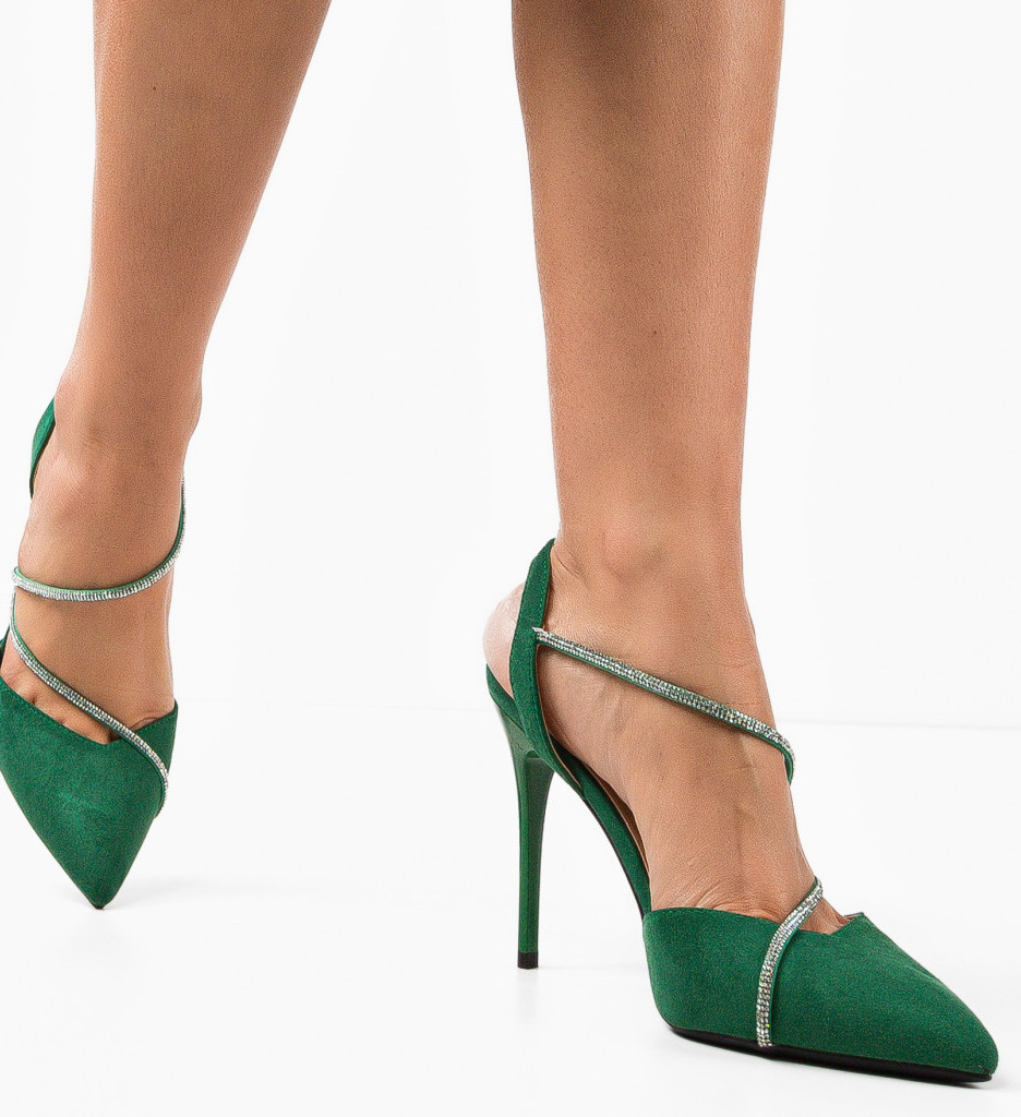 Pantofi cu toc Tuay Verzi - Eleganță maximă - imagine 3