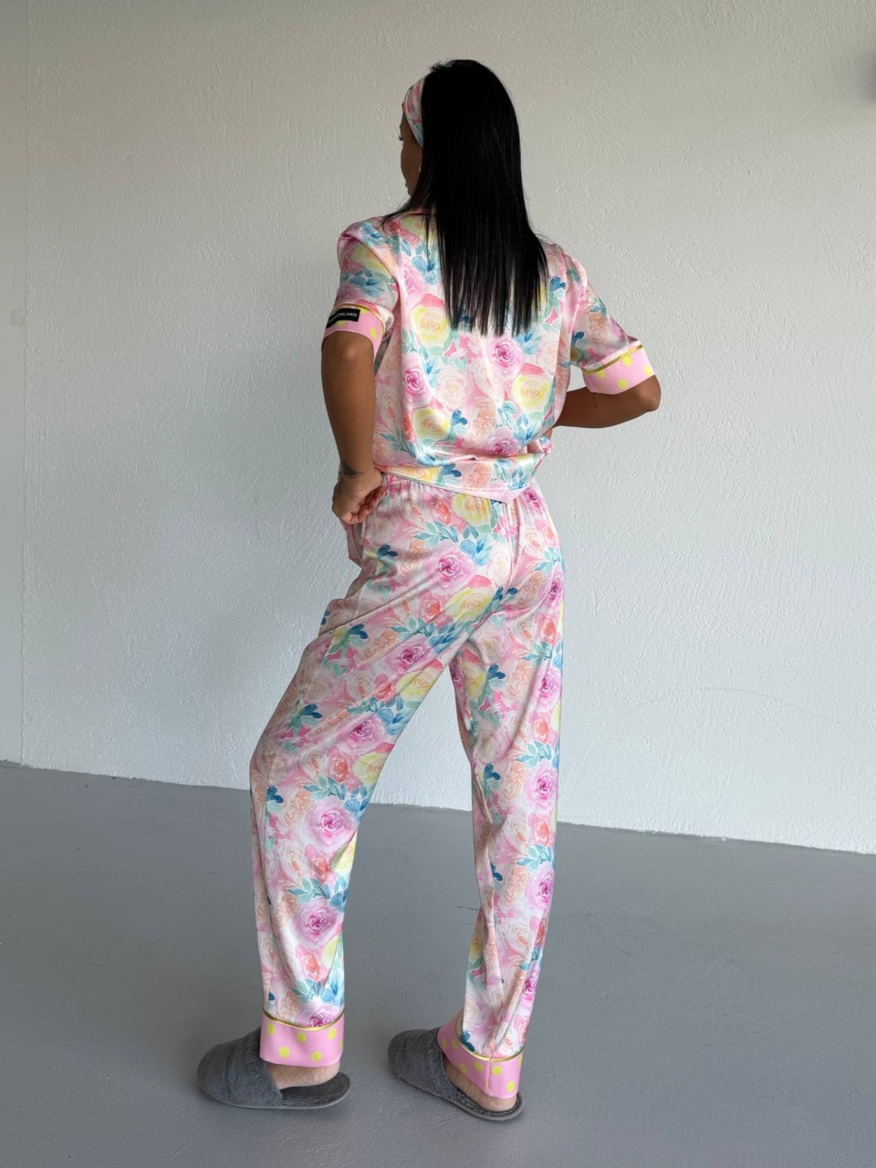 Set Pijama Dama 2 Piese Nasturi Delis - imagine 5