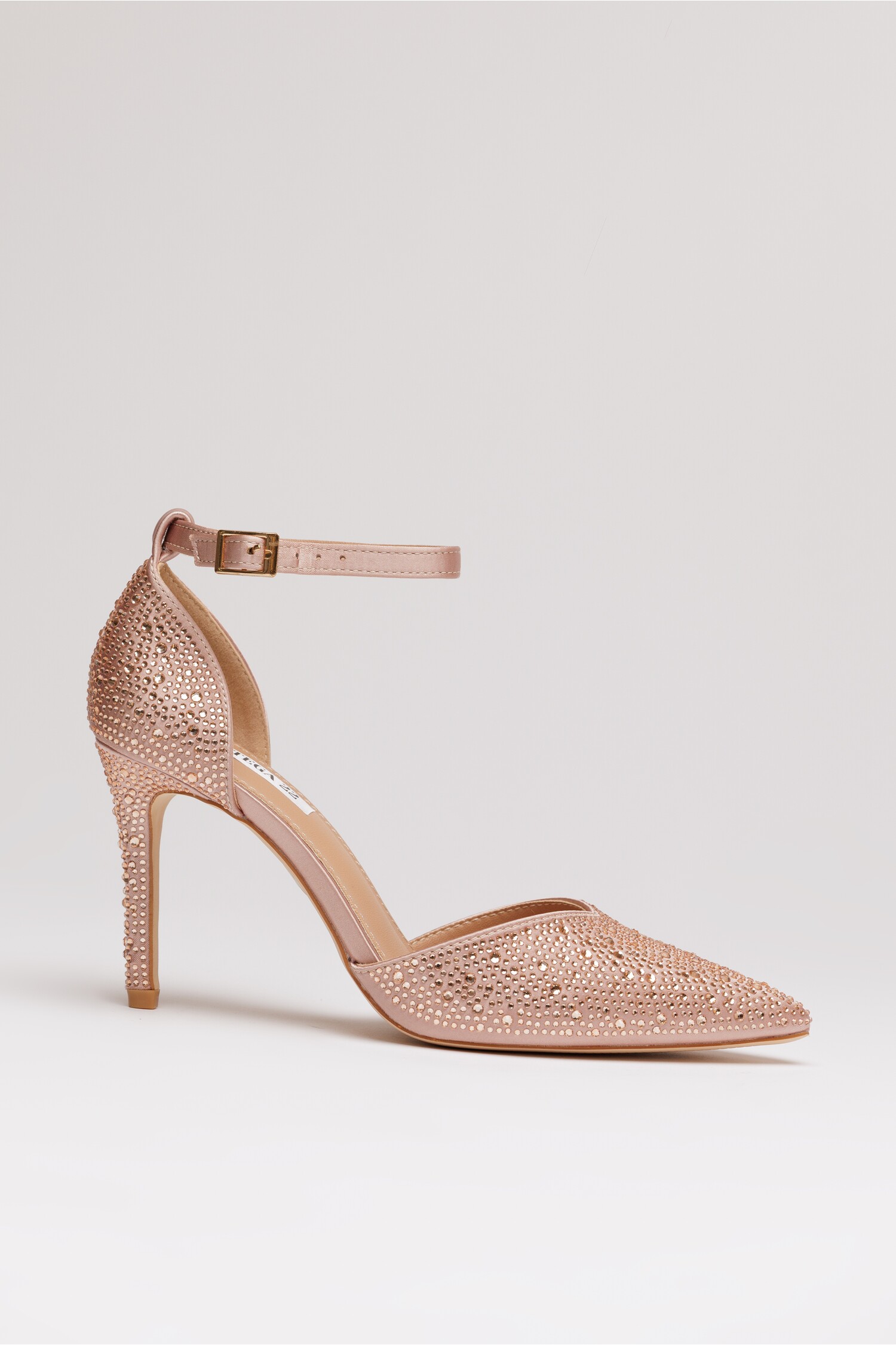 Pantofi Eleganti Roz Pal cu Pietricele - Stil Refinat