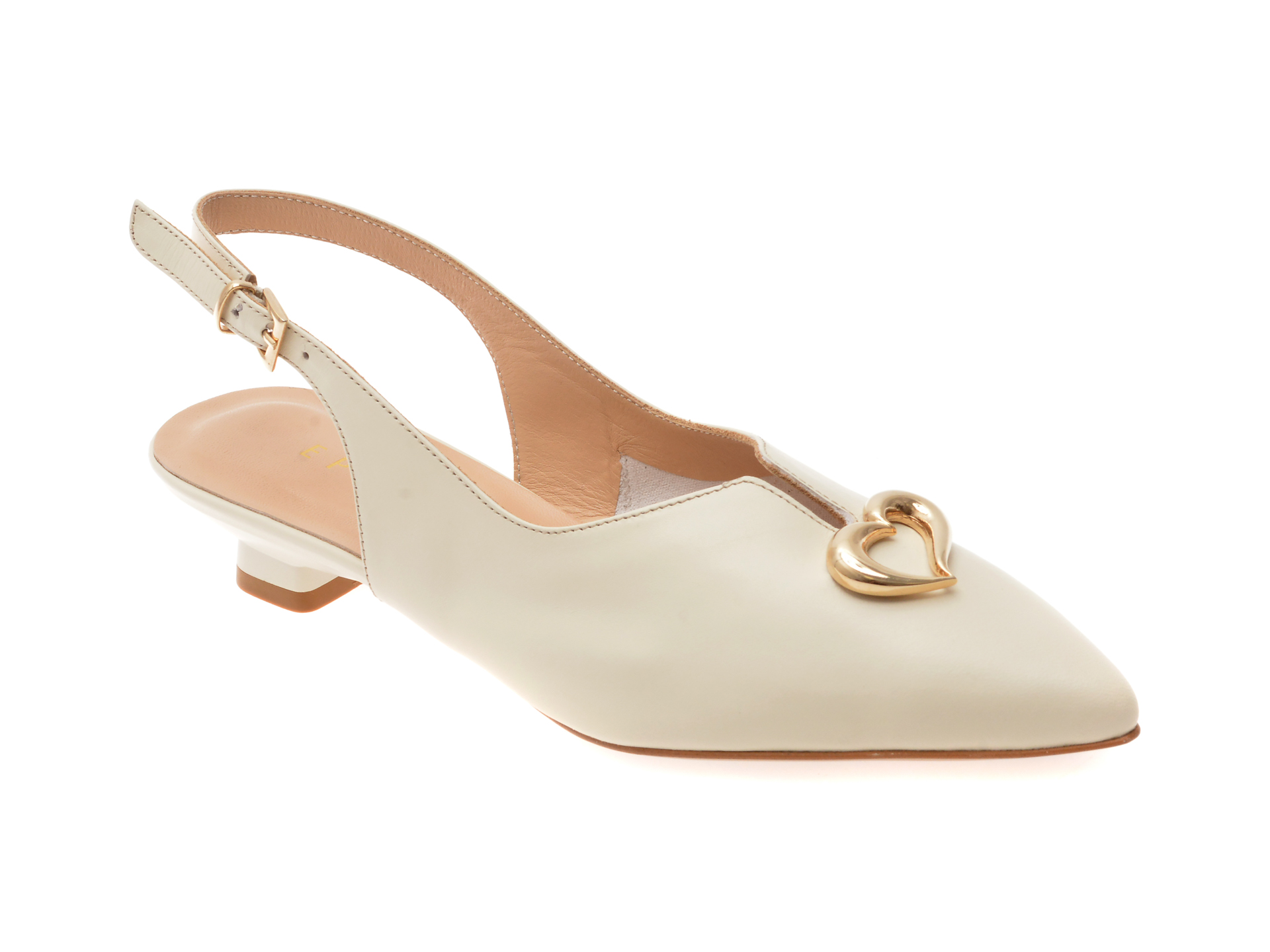 Pantofi Epica Bej din Piele Naturală