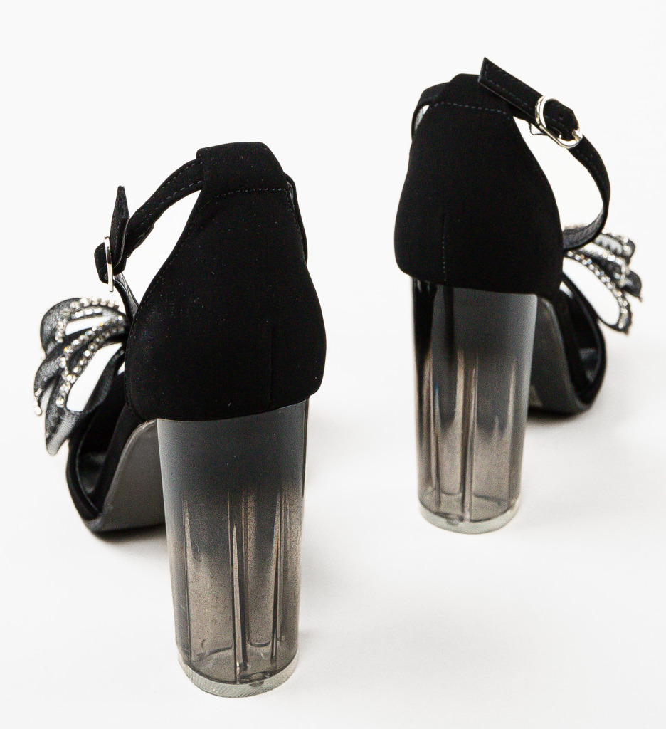 Sandale cu Toc Negre - Eleganță Asigurată