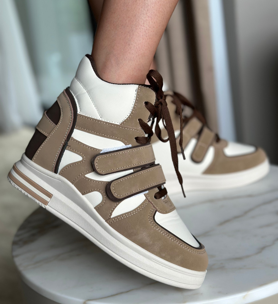 Sneakers Dama Kieran Khaki | Stil Urban Confortabil - imagine 2