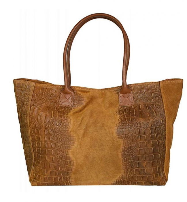 Geanta Piele Crocodil Shopika - Eleganță Premium