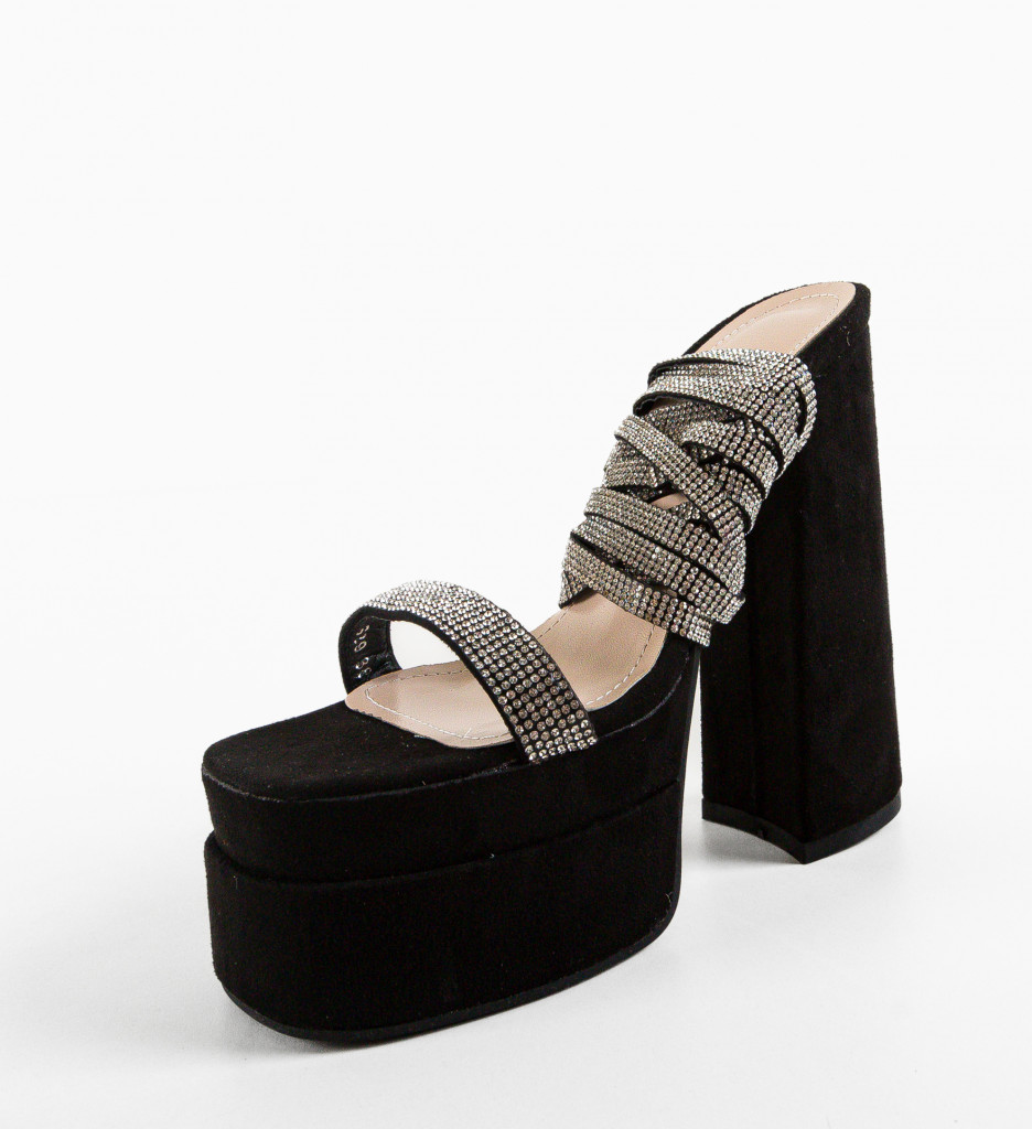 Sandale Strap Negre Elegante - imagine 7