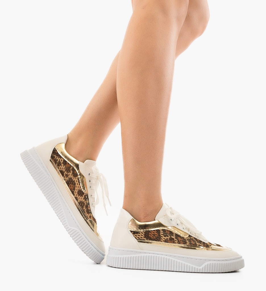Sneakers Fleralis Albi - Confort & Stil Urban - imagine 3