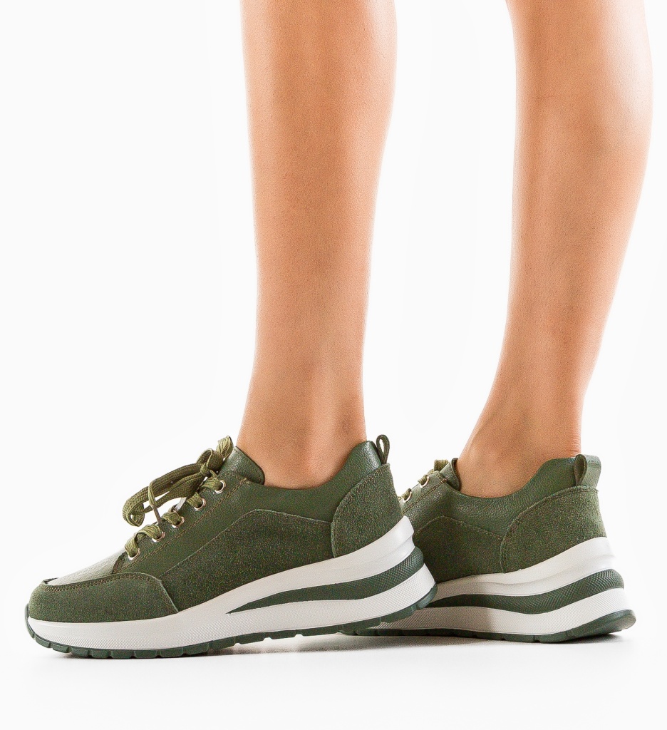 Sneakers Likolas Verzi Dama - Confort Sport
