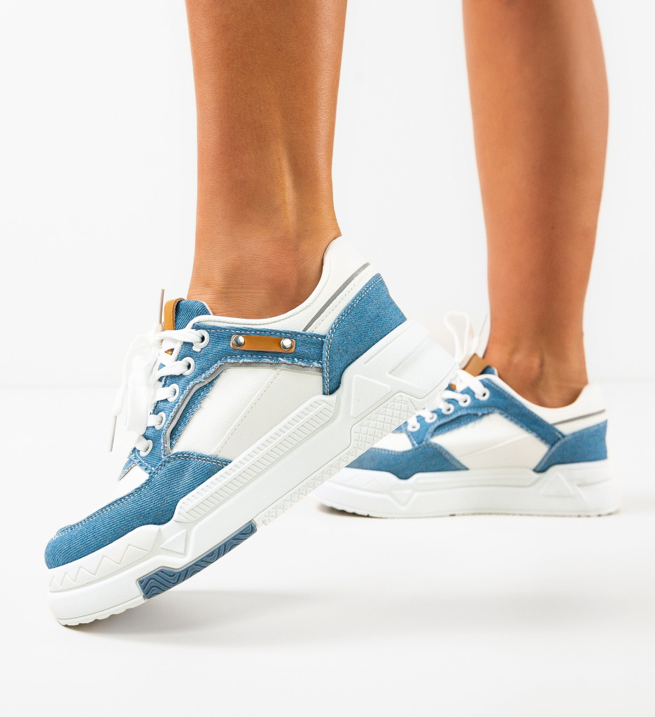 Sneakers Dama Albastri Kryst - Confort Sport