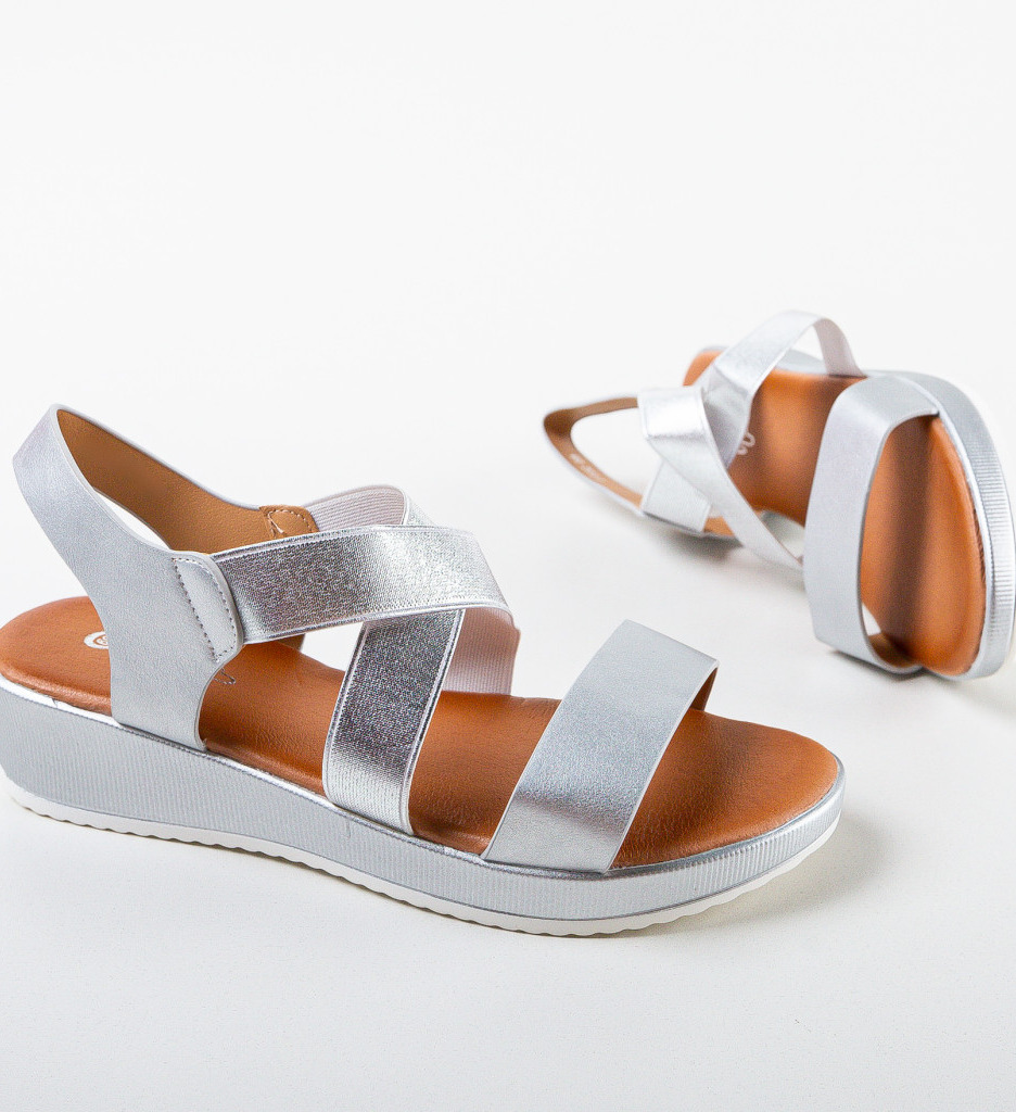 Platforme Dama Banba Argintii | Stil Elegant - imagine 7