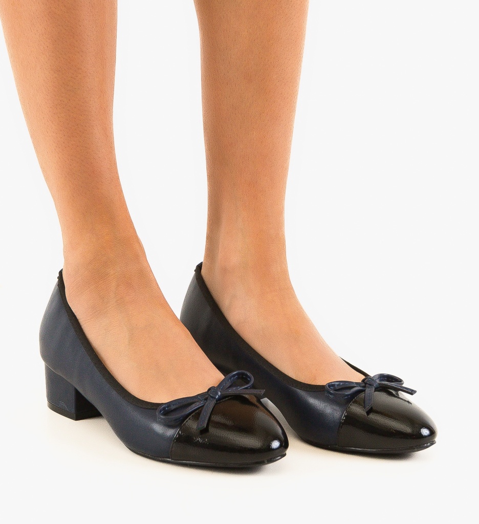 Pantofi Dama Onar Bleumarin cu Toc - Stil și Eleganță - imagine 2