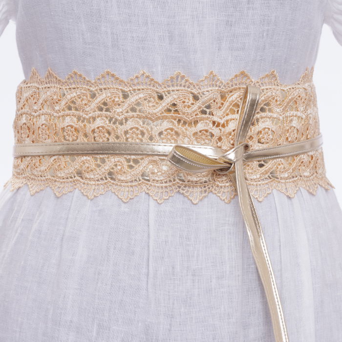 Curea Lată Broderie Aurie Shopika | Eleganță - imagine 1