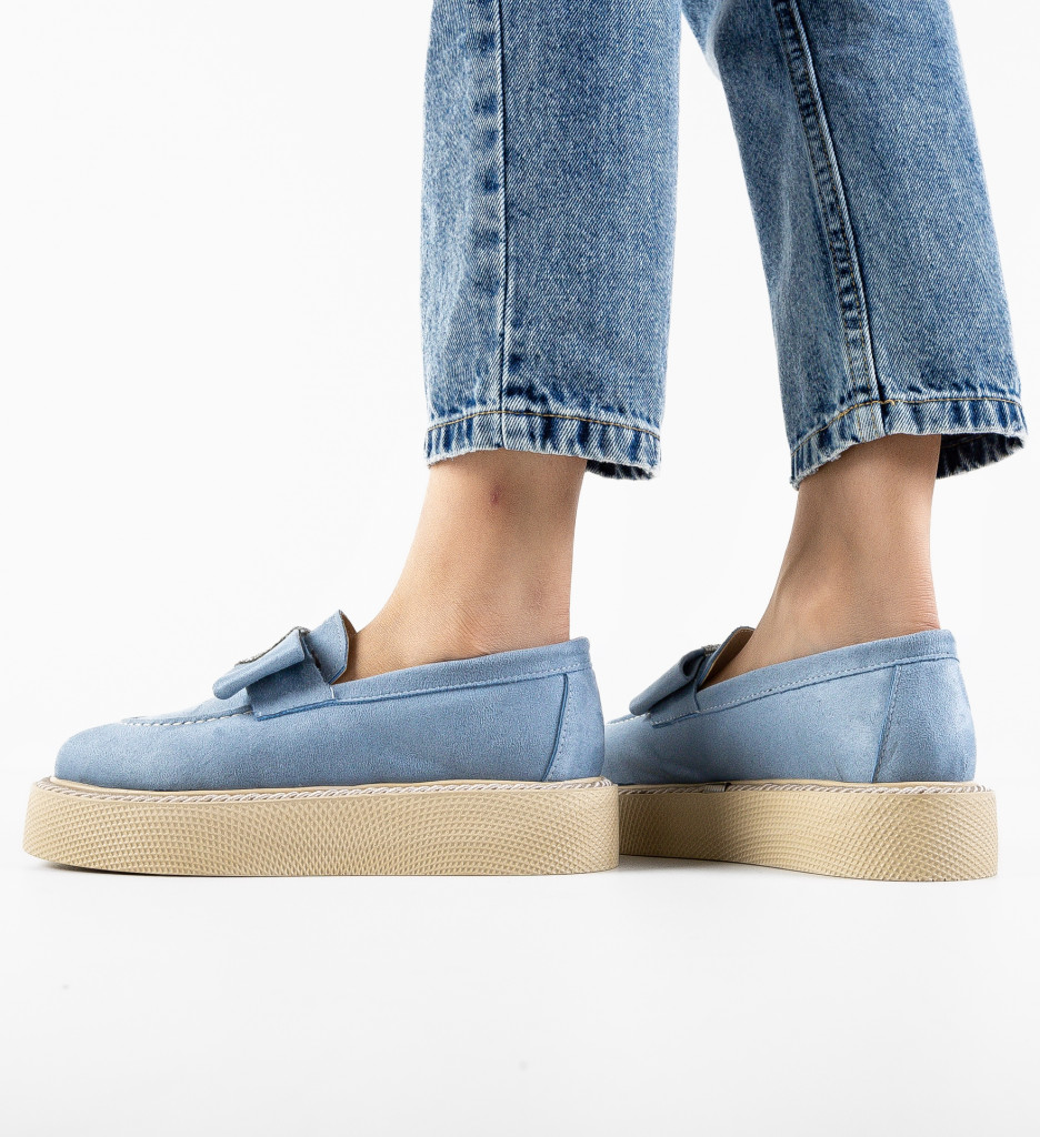 Pantofi Casual Sofia Albastri | Confort & Stil Zilnic - imagine 2