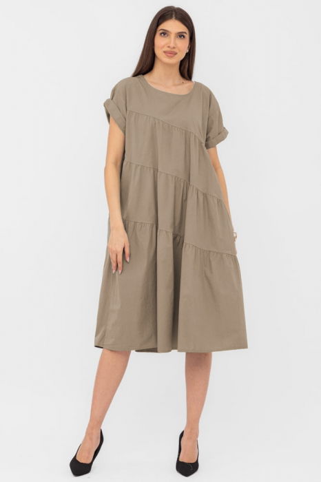 Rochie Stella Milani Poplin Bej - Eleganță