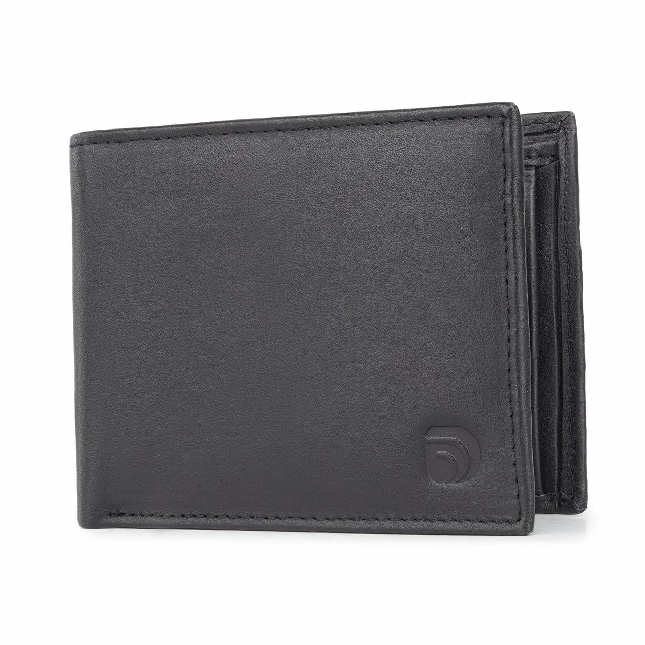 Portofel Delis Piele Naturală Negru-Rosu - Eleganță