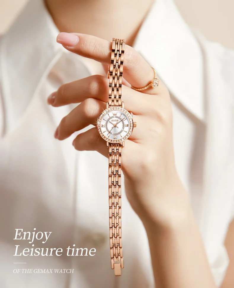Ceas Dama Olevs CS1656 Rose Gold Otel Inoxidabil - imagine 2