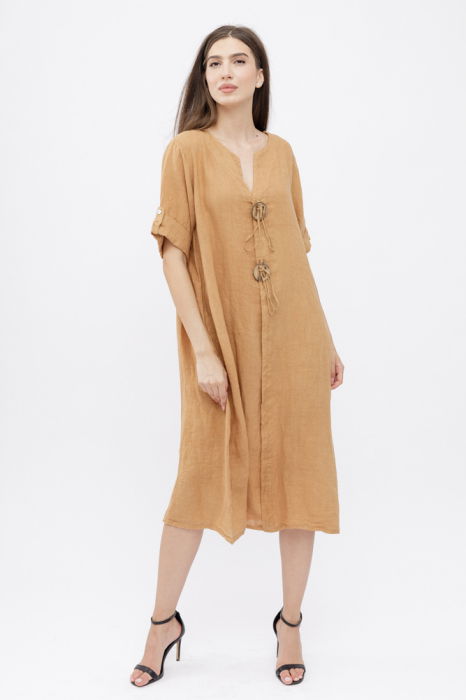 Rochie In Oversize Camel | Shopika - Stil și Confort - imagine 1
