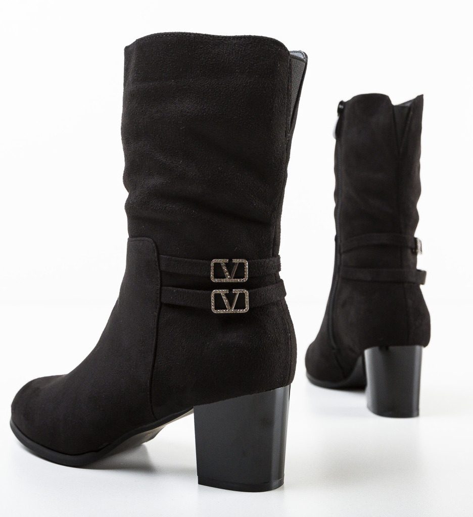 Botine Staples Negre 2 - Eleganță și Stil - imagine 6
