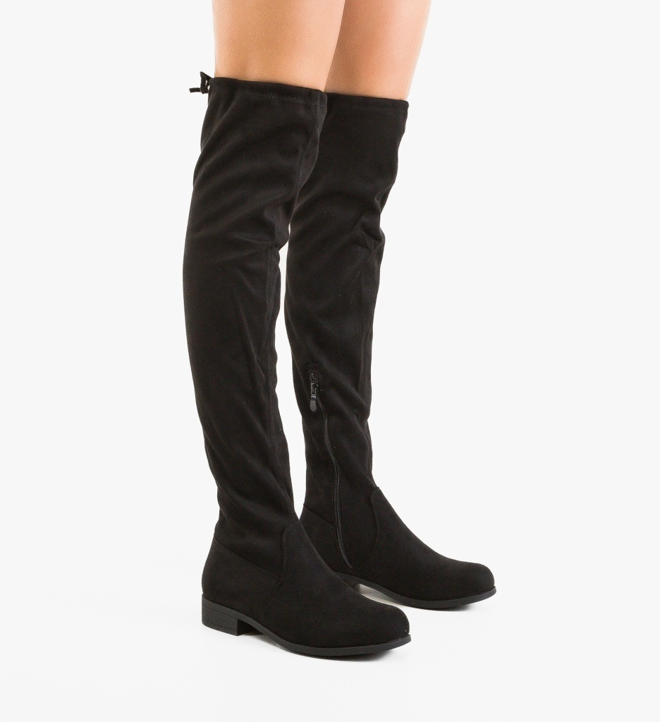 Cizme Dama Rites Negre Depurtat | Stil Urban - imagine 4