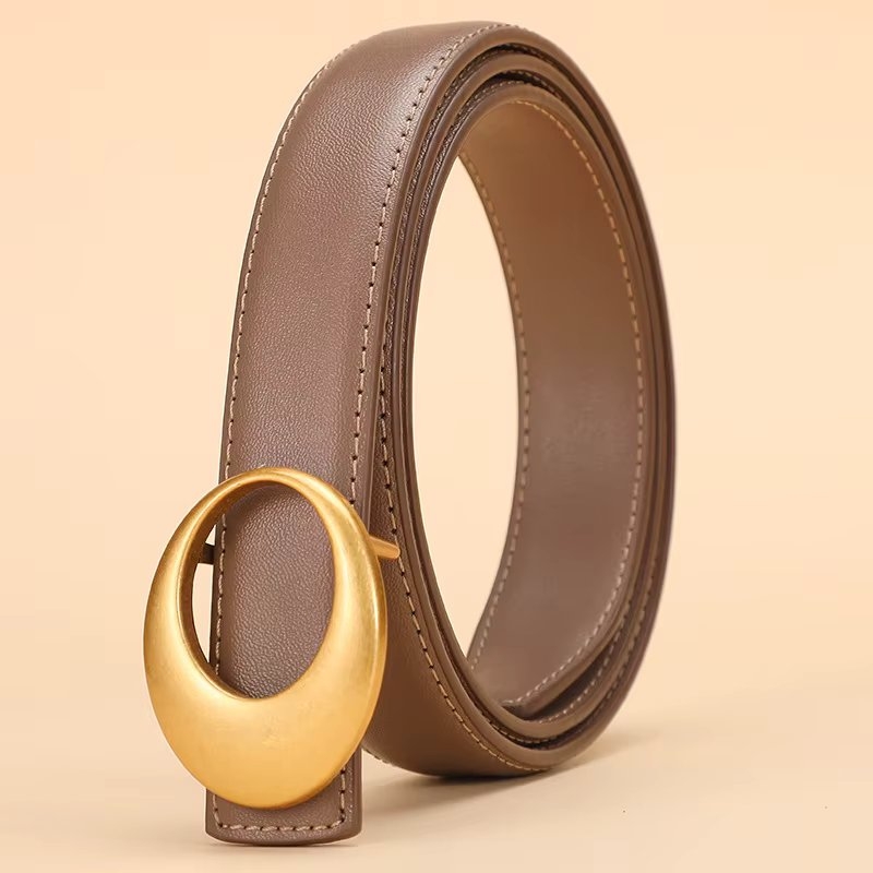 Curea dama Amanda C-201, piele naturala, Taupe