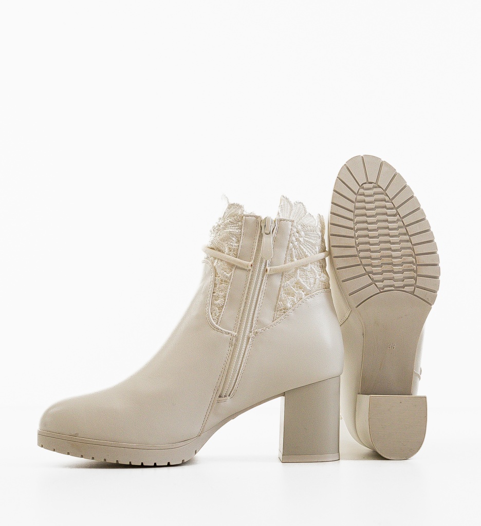 Botine Dama Nelnel Albe - Eleganță și Confort - imagine 5