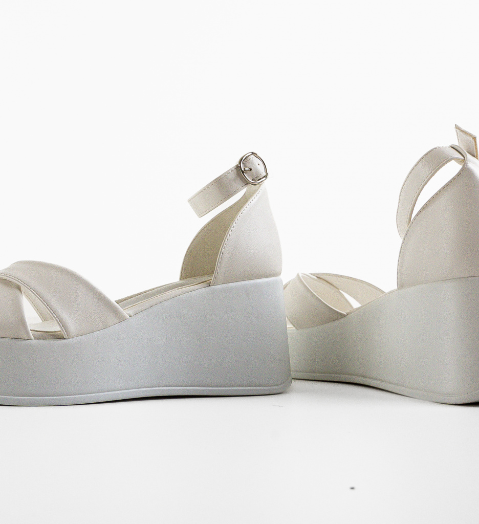 Platforme Dama Brielle Albe | Stil și Confort - imagine 4