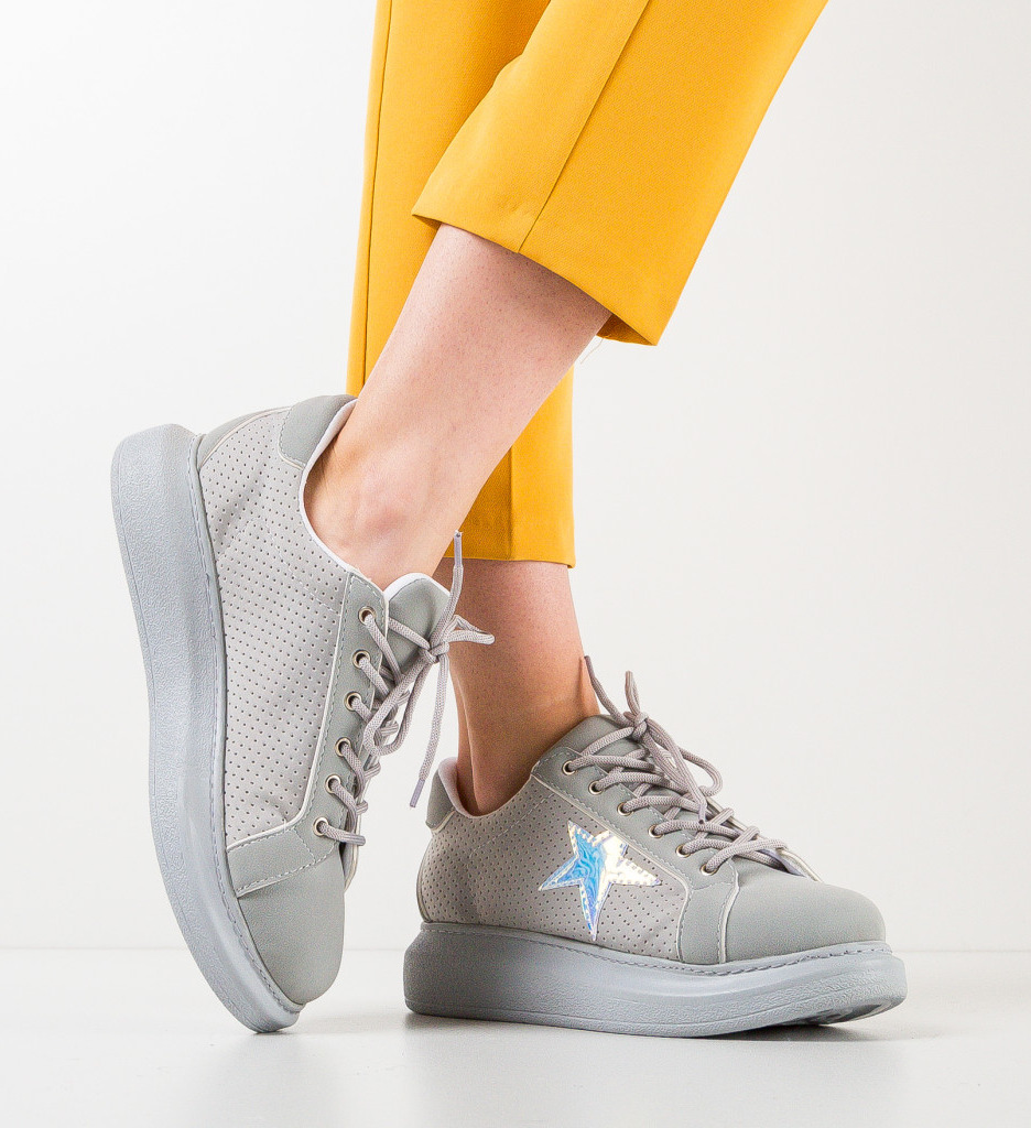 Sneakers Dama Feet Gri - Confort Sport - imagine 4