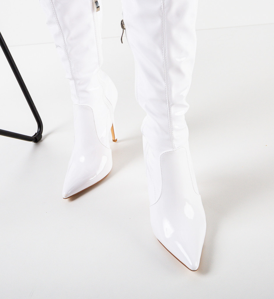 Cizme Dama Romio Albe | Stil și Eleganță - imagine 5