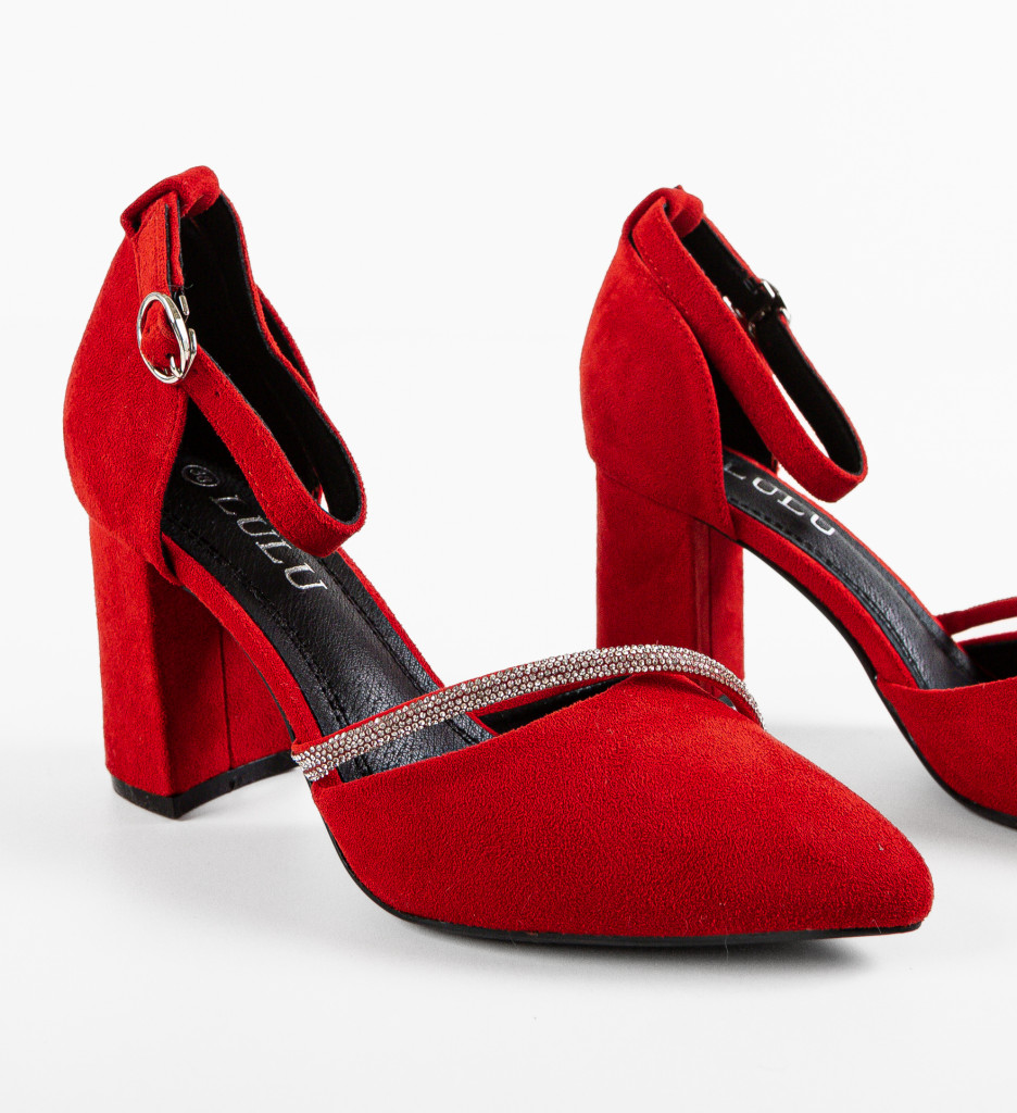 Pantofi Rosii cu Toc Eleganți | Dem - imagine 6