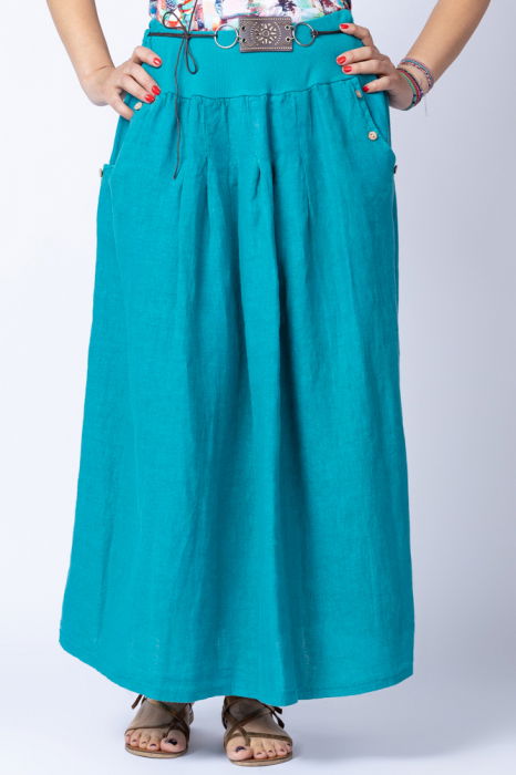 Fusta Shopika In Turcoaz | Stil Casual Eleganta
