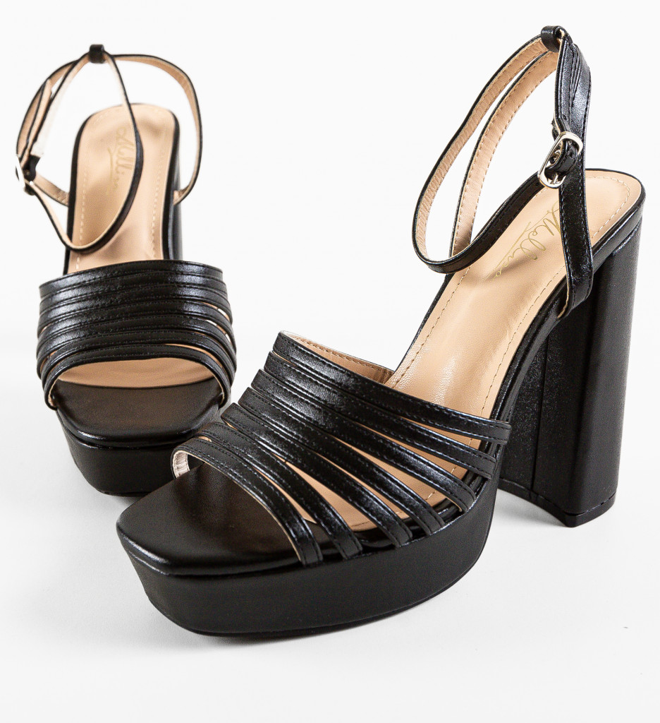 Sandale Toc Odom Negre - Eleganță și Stil - imagine 6