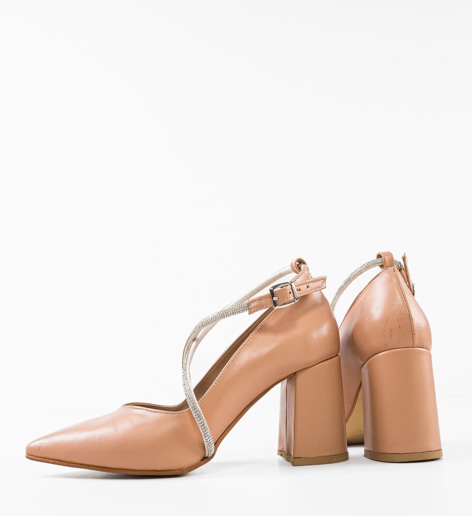 Pantofi cu Toc Yezyga Nude | Eleganți și Versatili - imagine 8