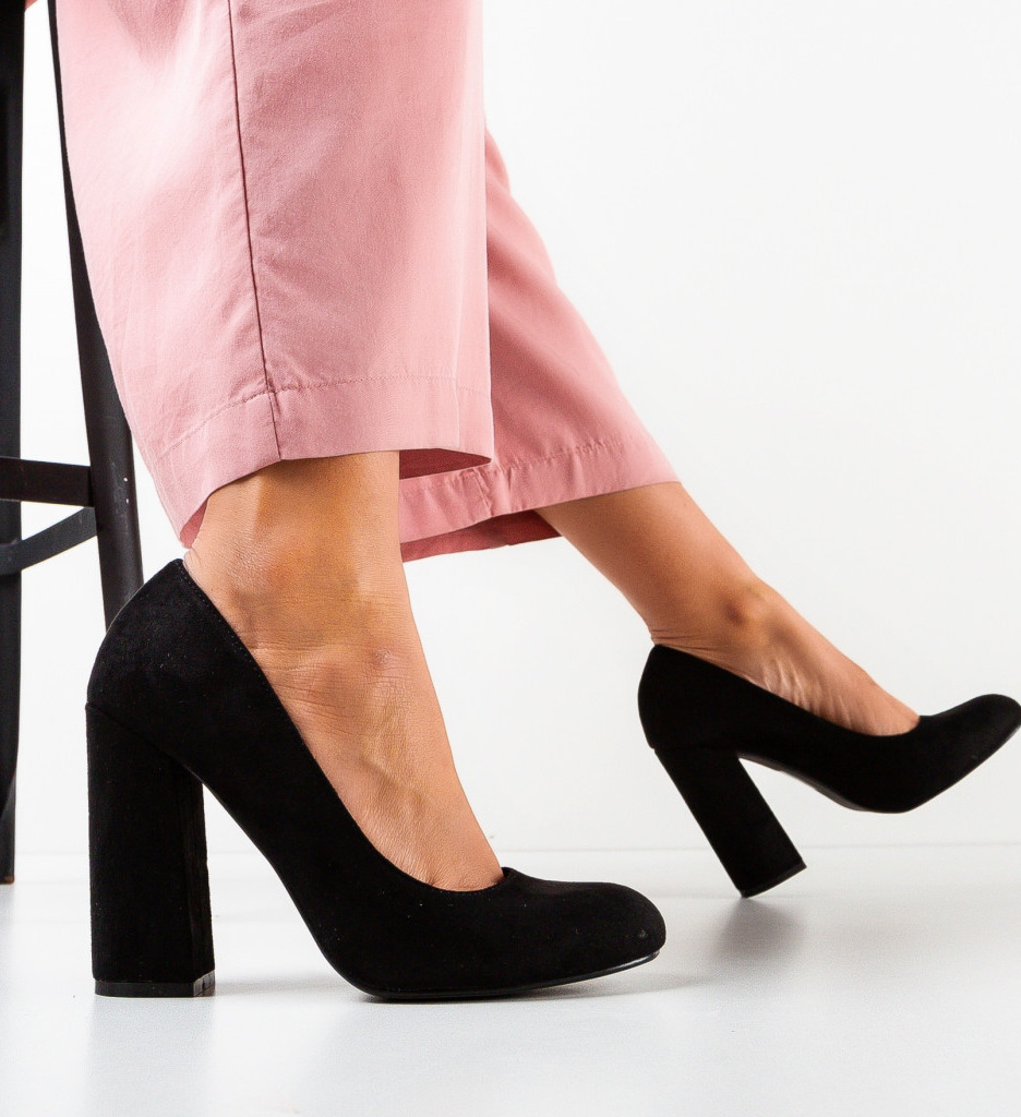 Pantofi Dama Almond Negri Eleganți