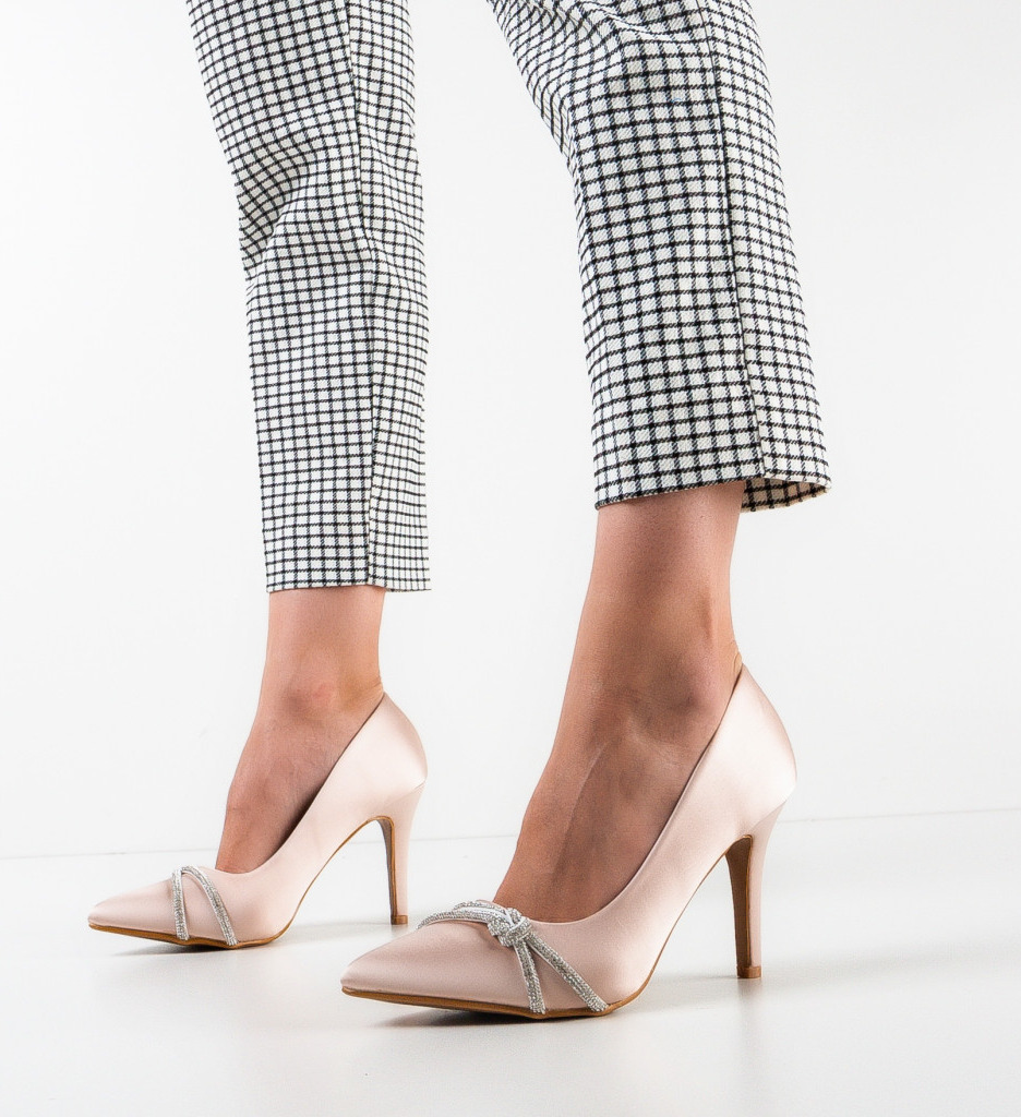 Pantofi Dama Auzo Aurii cu Toc Eleganți - imagine 2
