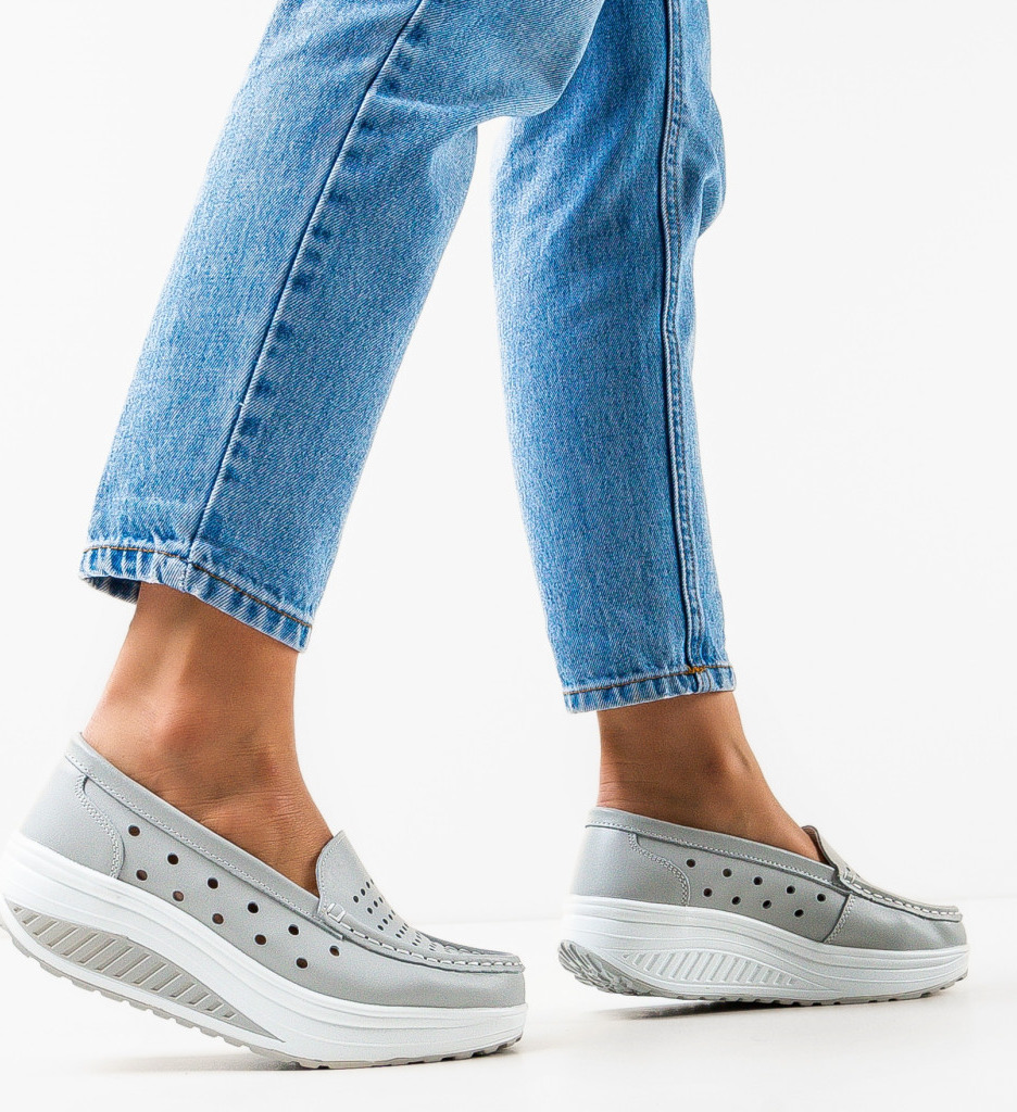 Pantofi Casual Buga Gri - Confort și Stil - imagine 3