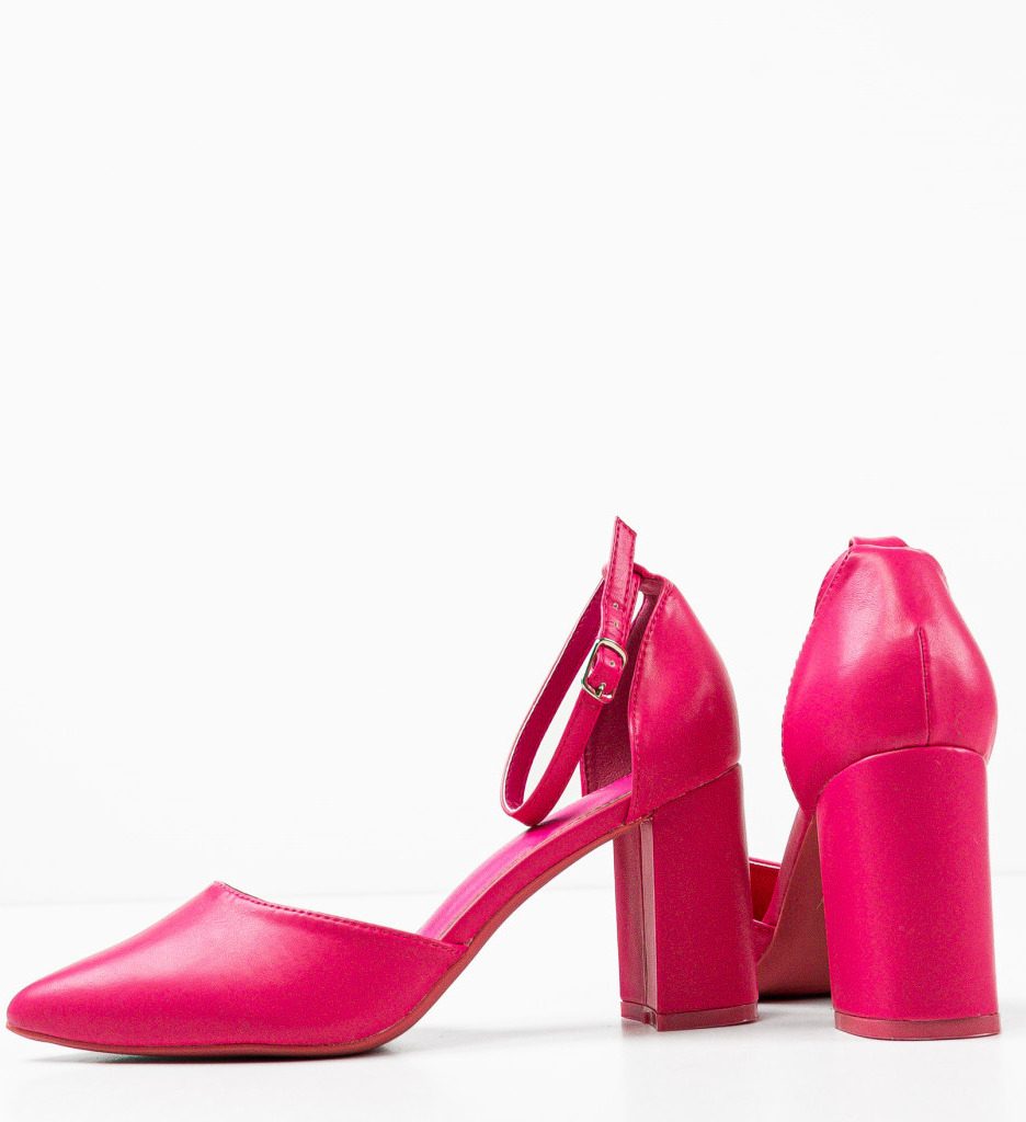 Pantofi Ortzi Roz cu Toc Eleganți - imagine 8