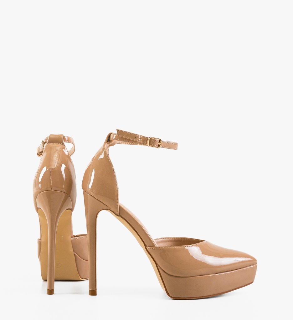 Pantofi Dama Rada Bej cu Toc Eleganți - imagine 10